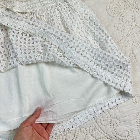 Madewell white eyelet full mini skirt - Picture 3 of 9